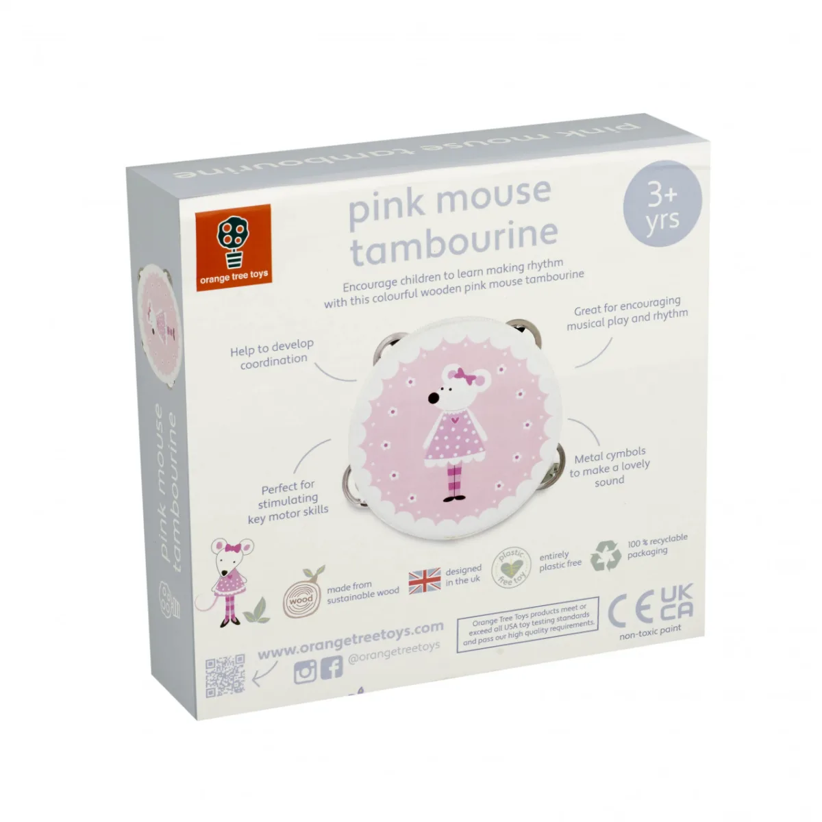 Instrument muzical tamburina, Orange Tree Toys - imagine 3