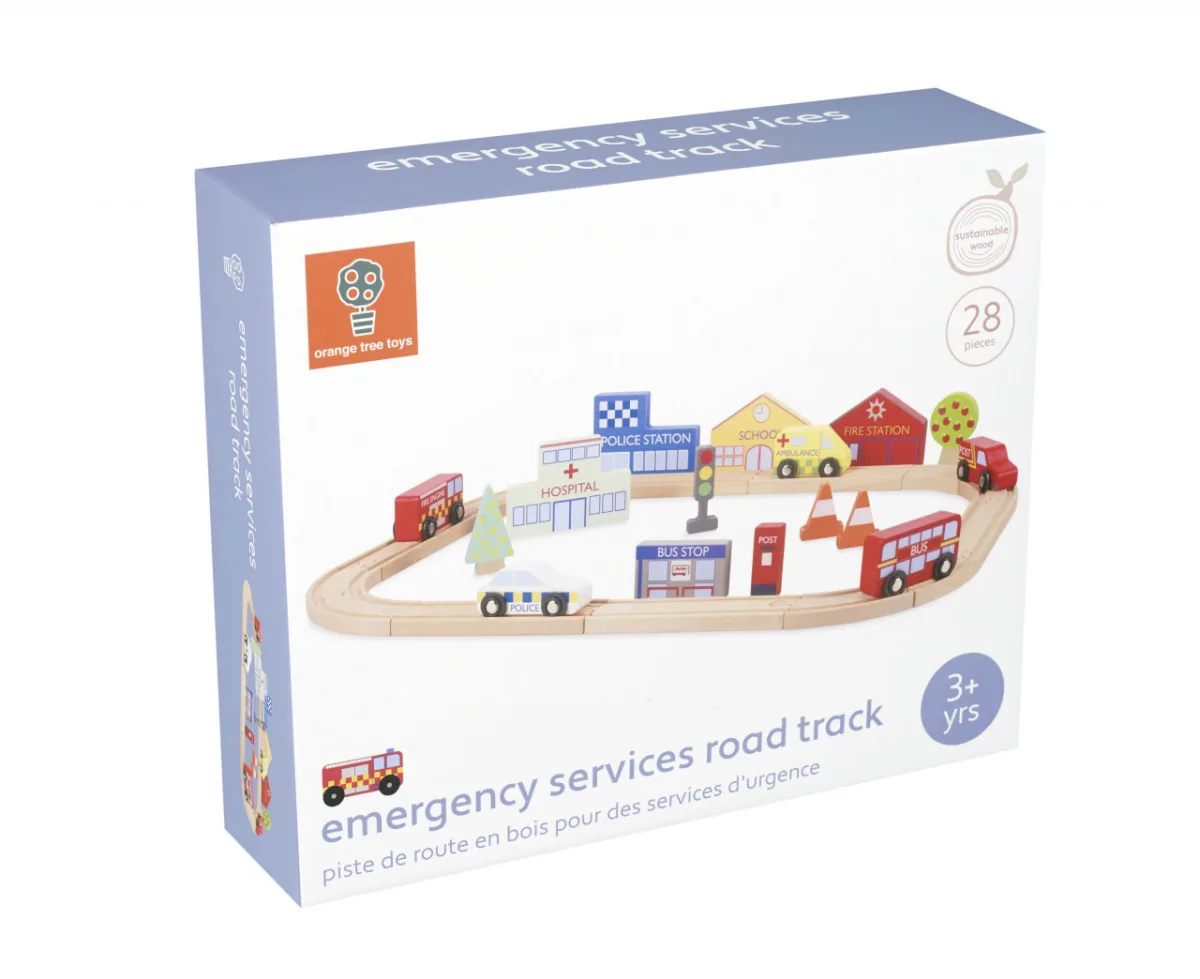 Circuit cu vehicule utilitare, Orange Tree Toys - imagine 4