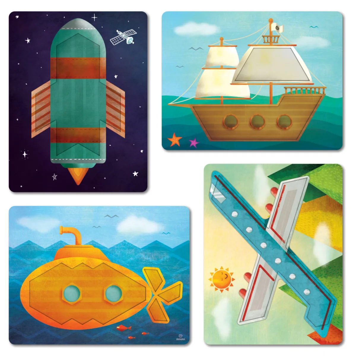 Joc educativ tip mozaic cu forme trapezoidale, Explorare - imagine 4