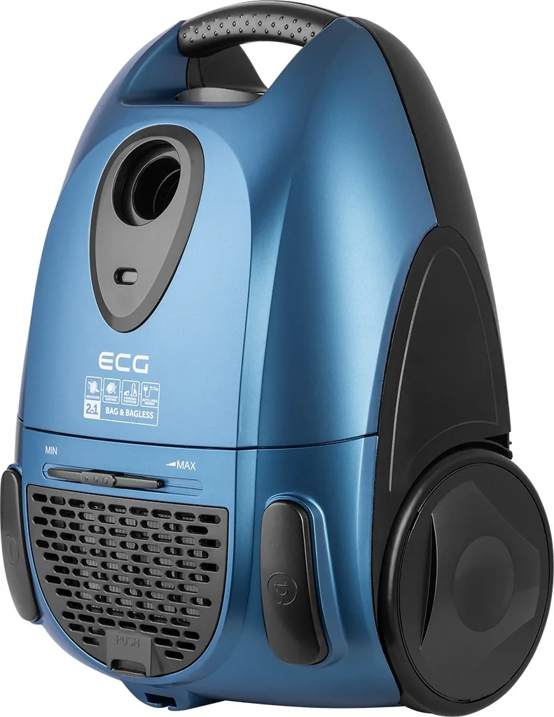 Aspirator cu sac si fara sac ECG VP SBS4400 Sapphire, 700W, HEPA 11, recipient 2,7 litri, albastru metalizat