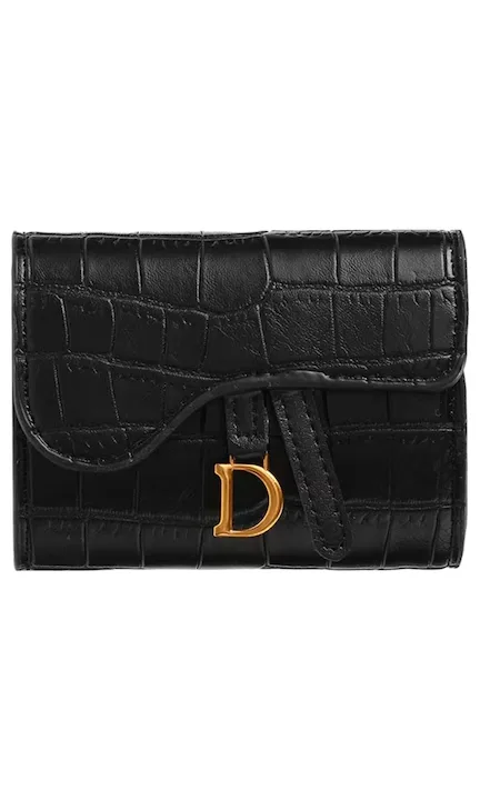 Portofel Dama Macvi® Negru, pentru Carduri, Portcard Elegant Compact, Material Ecologic Premium, Design Rafinant, Portofel Mic de Geanta
