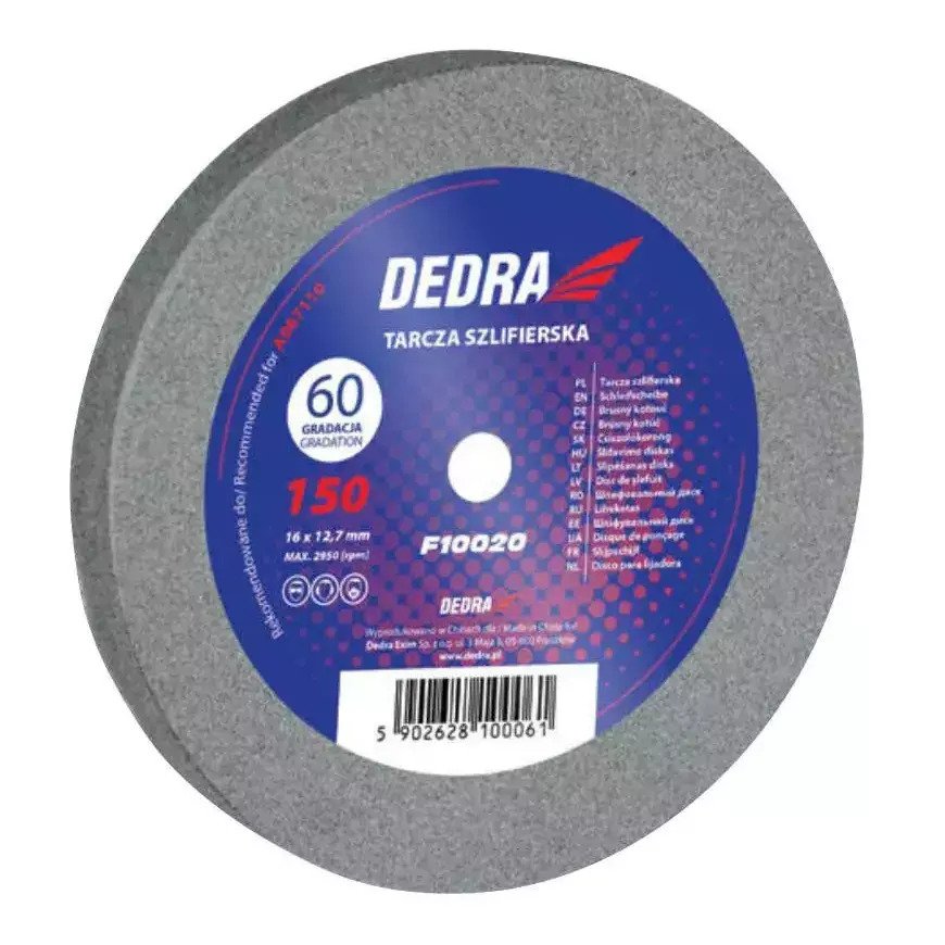 dedra f10020 disc de slefuit 150x16x12.7mm, g60 1 Dedra F10020 Disc de slefuit 150x16x12.7mm, G60