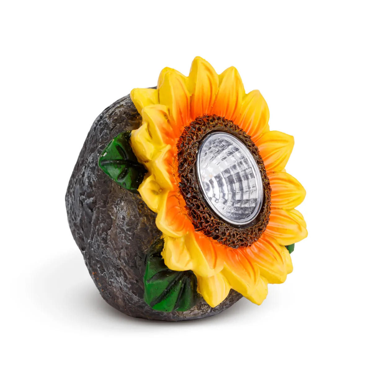 Lampa solara floarea soarelui LED alb, decor gradina exterior, iluminat solar compact - imagine 2