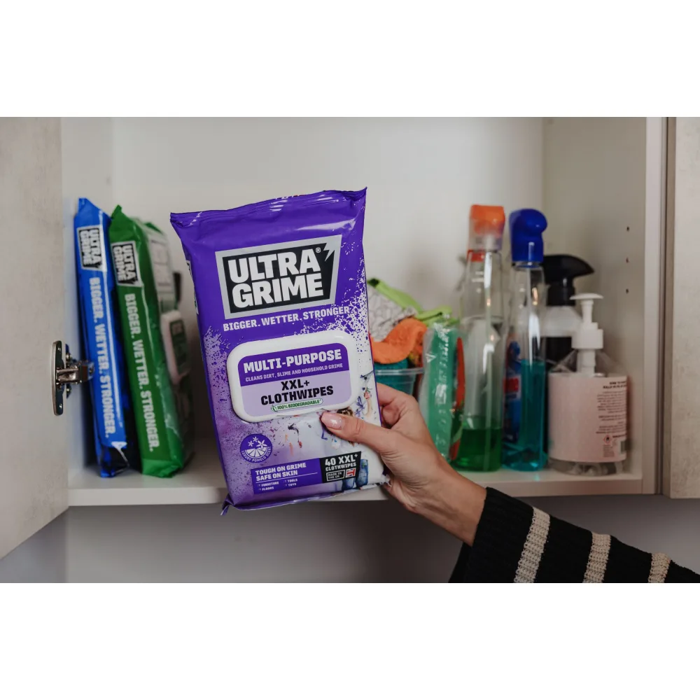 Servetele umede UltraGrime Multi-Purpose Pomelo Scent, 38 cm x 25 cm, 40 de bucati - imagine 4