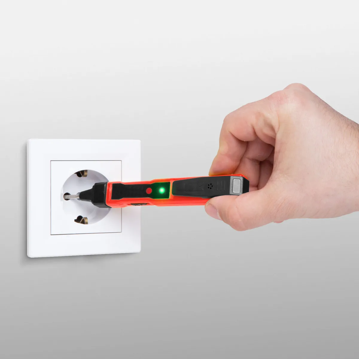 Creion faza contactless si cu contact, tester tensiune 70-1000V AC, LED si sunet, baterie - imagine 2