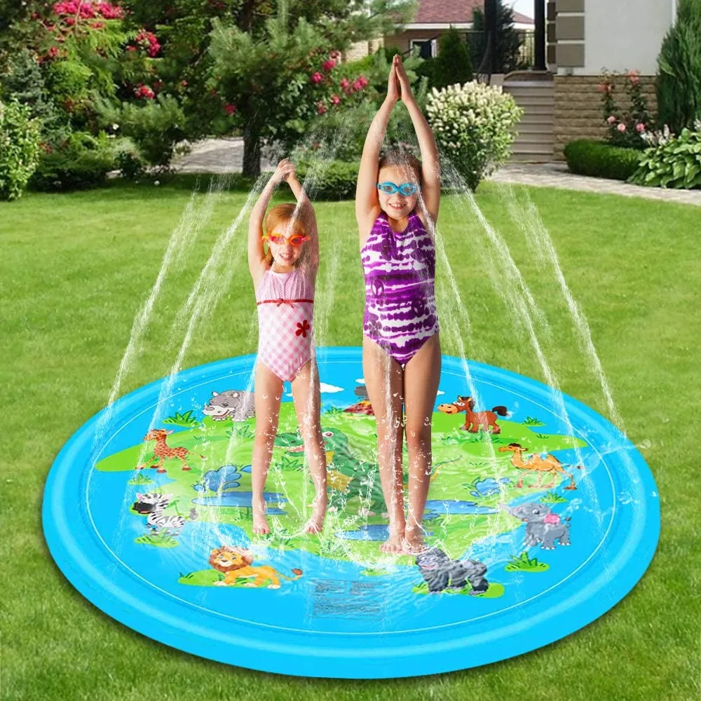 Piscina cu stropitoare, MACVI SummerFun X2, 170 cm, Albastru, pentru copii - imagine 4