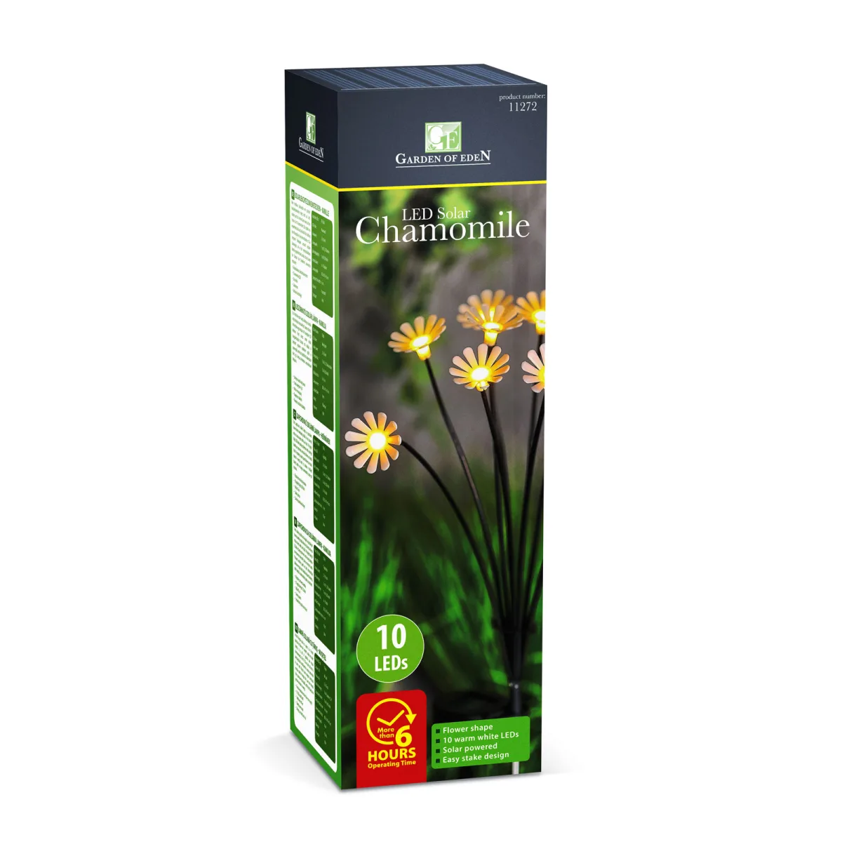 Lampa solara gradina margareta 10 LED alb cald 80 cm decor exterior IP44 - imagine 3