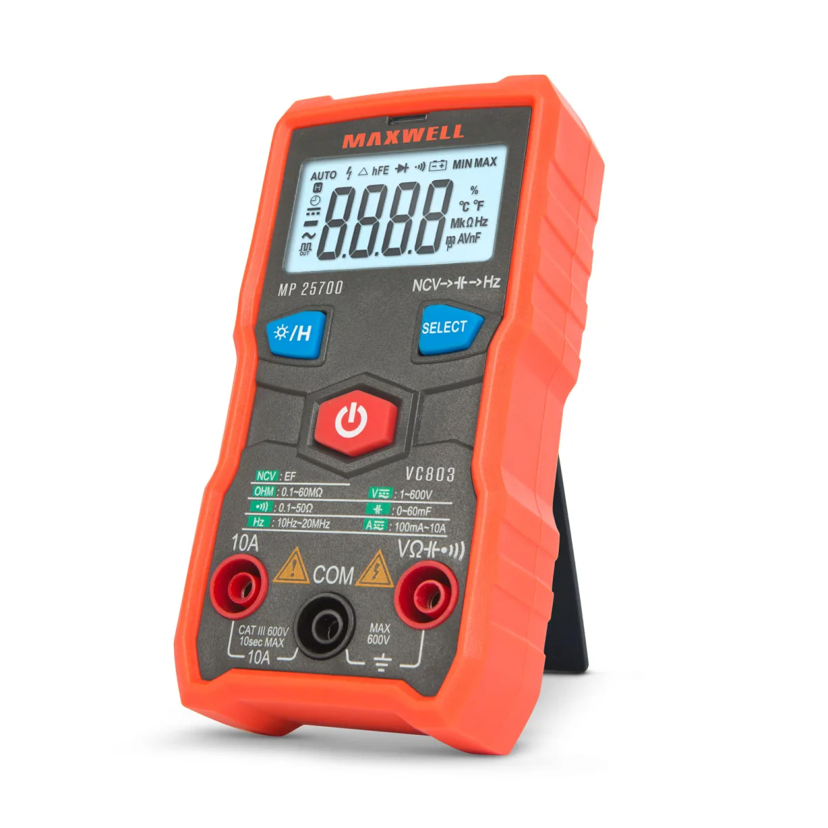 Multimetru digital automat 600V, NCV, frecventa, capacitate, iluminare, compact
