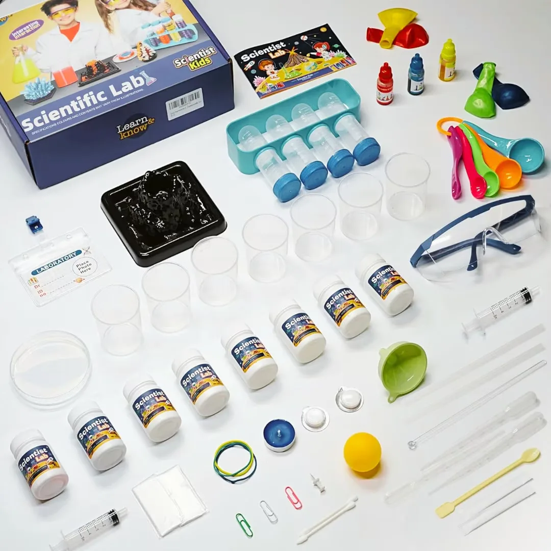 Kit Stiintific Macvi® pentru Copii 80 Experimente STEM Laborator Educativ cu Accesorii - imagine 3