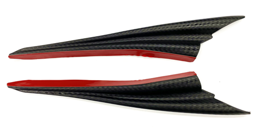 set 2 aripioare ornamentale bara tuning, model shark, finisaj carbon 4 Set 2 aripioare ornamentale bara tuning, model SHARK, finisaj Carbon - imagine 4