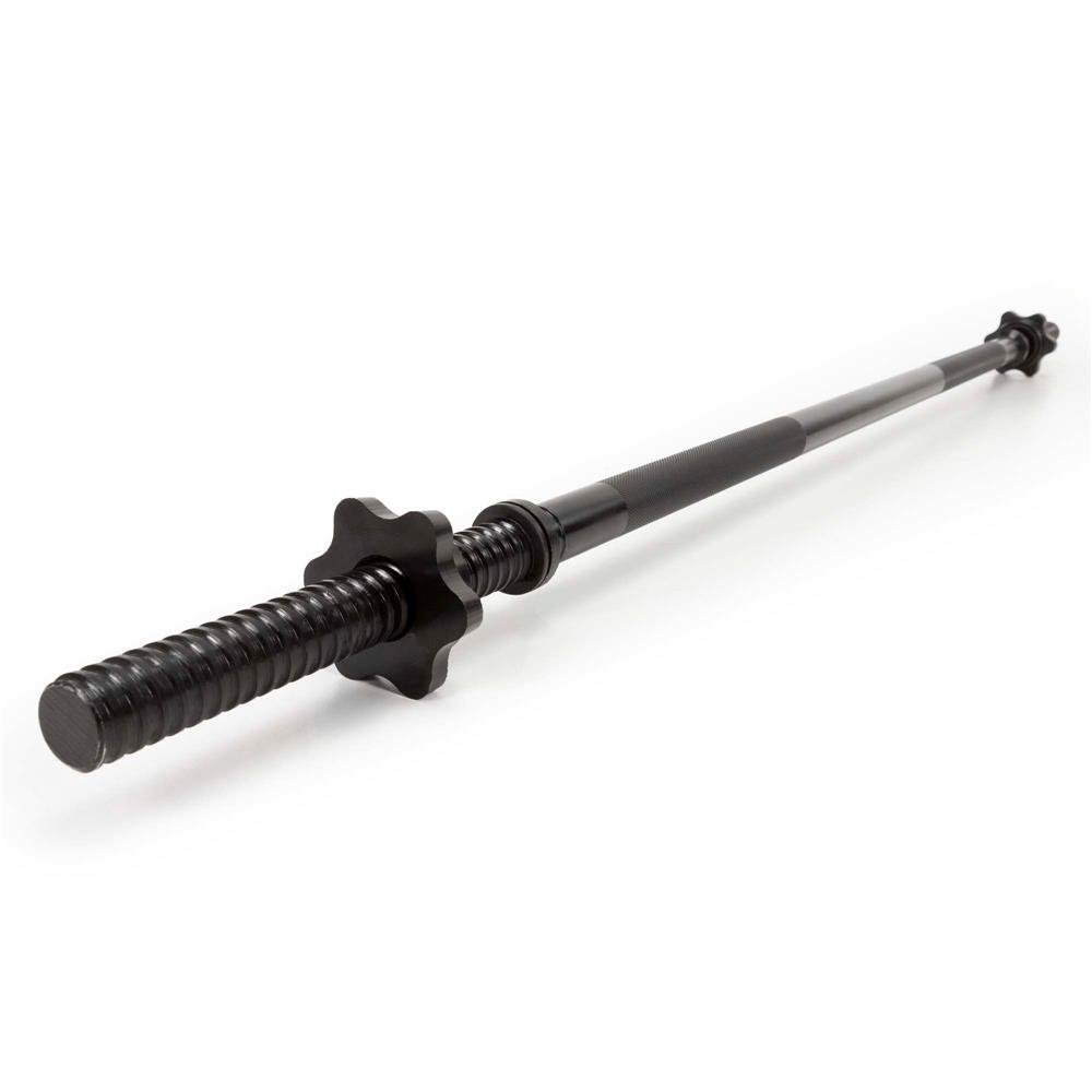 Bara haltera dreapta pentru greutati 120 cm, diametru 25 mm, otel, incarcare maxima 140 kg, negru