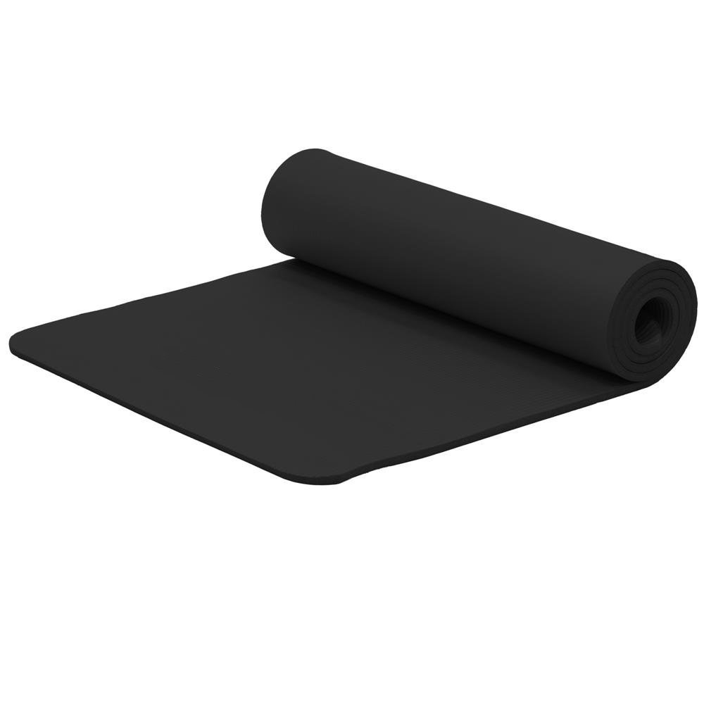 saltea fitness antiderapanta din nbr, 183x61x1 cm, cu curea transport, negru 1 Saltea fitness antiderapanta din NBR, 183x61x1 cm, cu curea transport, negru