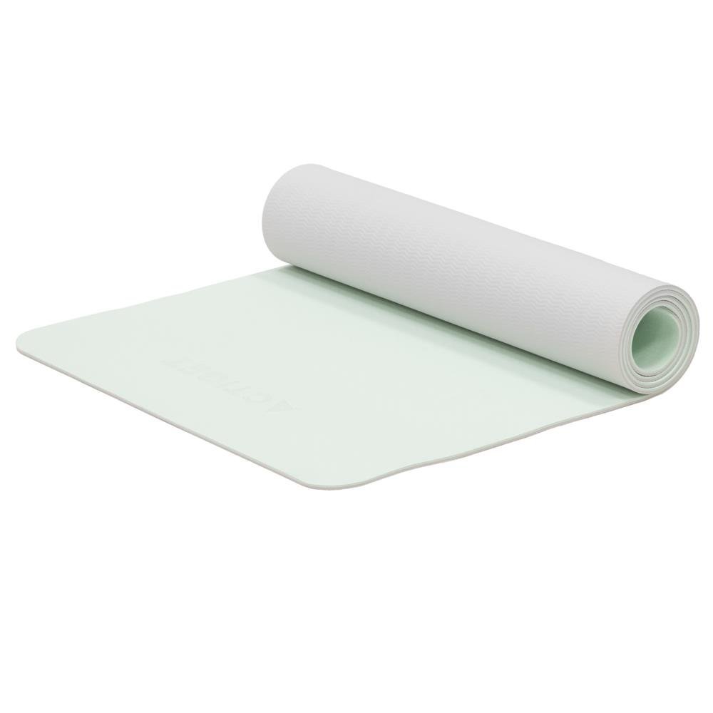 saltea fitness antiderapanta din tpe, 183x61x1 cm, cu curea transport, verde menta 1 Saltea fitness antiderapanta din TPE, 183x61x1 cm, cu curea transport, verde menta