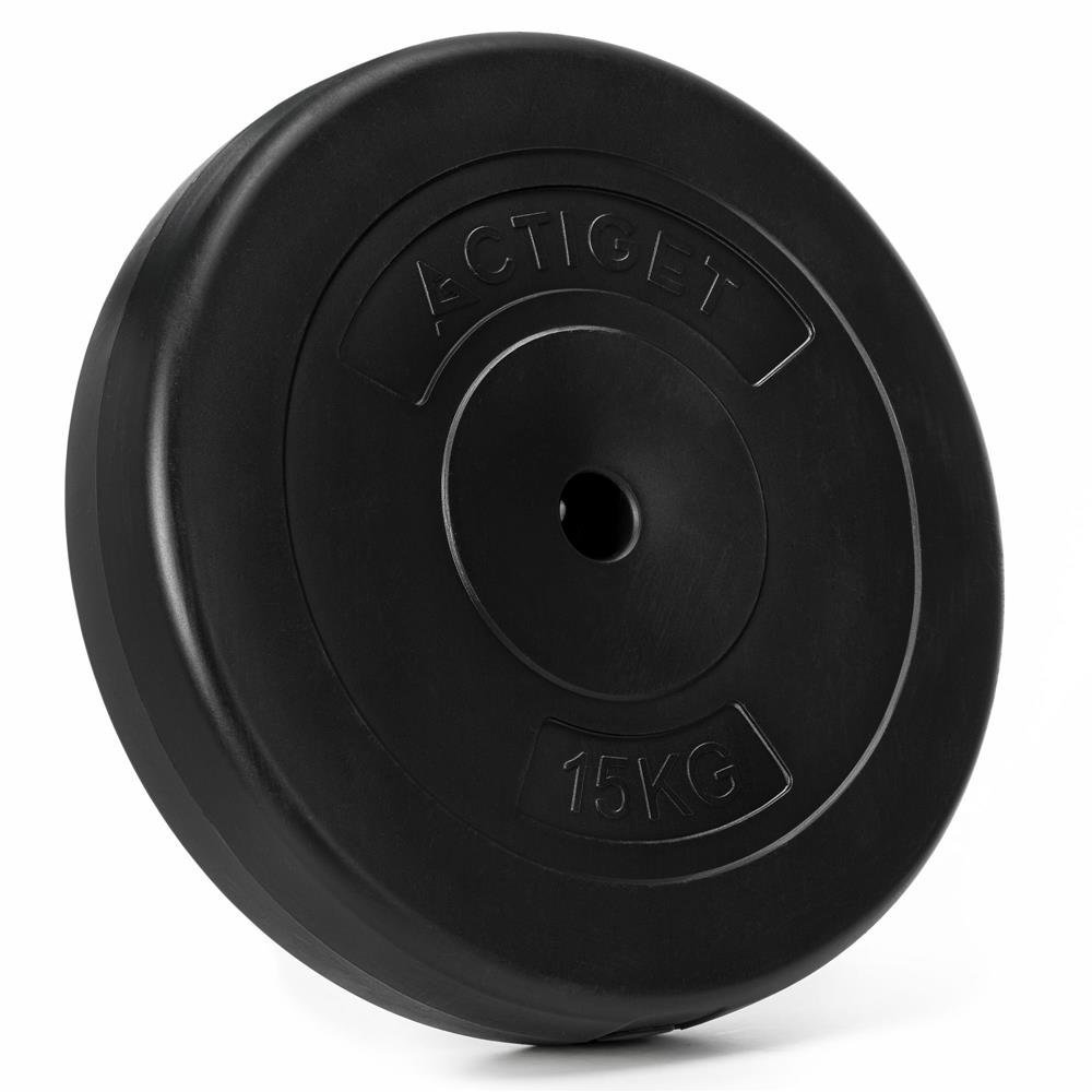 Disc greutate haltera 15 kg, 31 mm, compozit bitumic, PP, 37×7 cm, negru