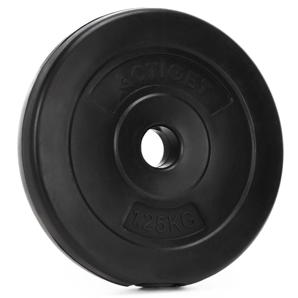 Disc greutate haltera 1,25 kg, 31 mm, compozit bitumic, PP, 18×3 cm, negru