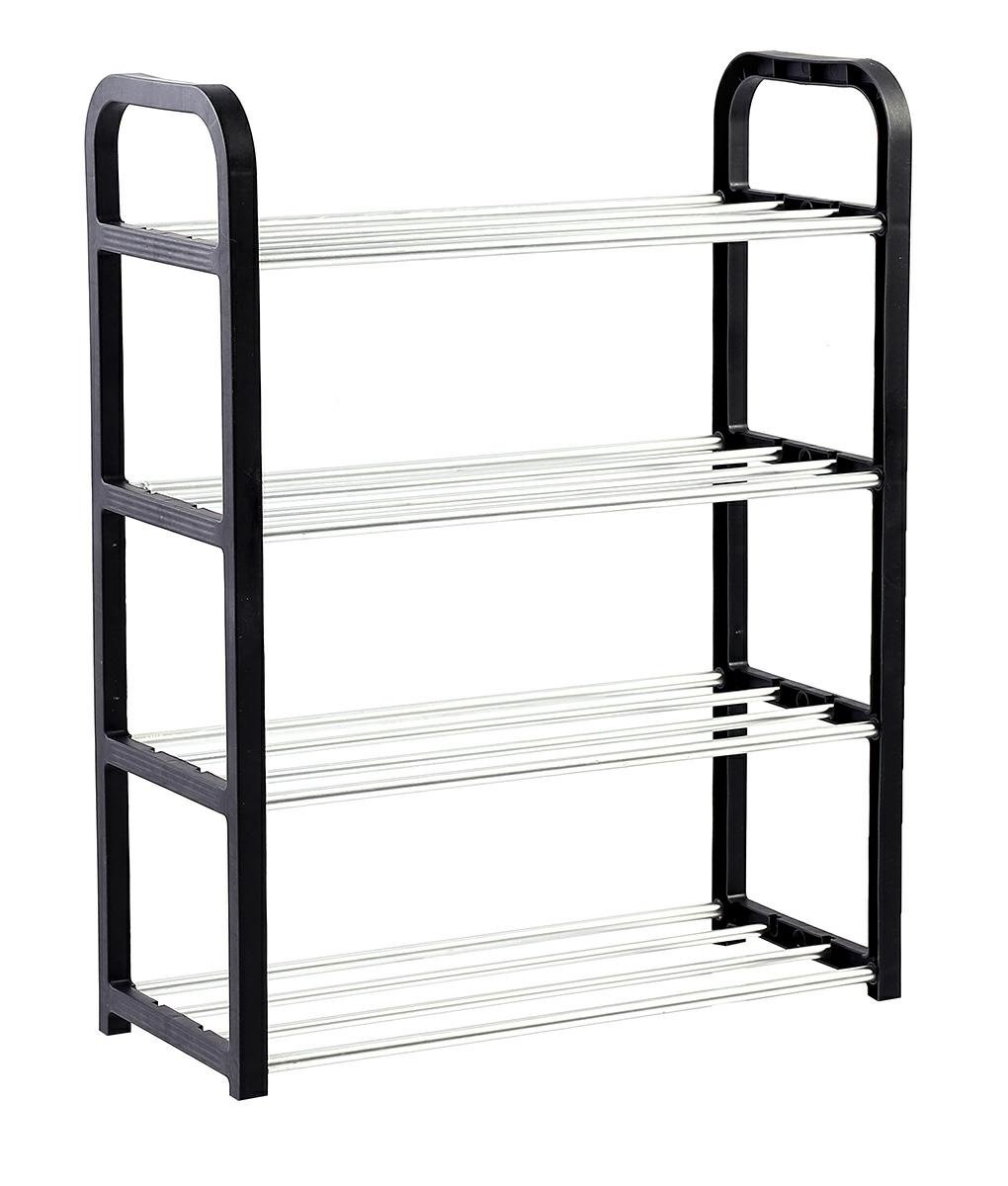 Raft Elegant pentru depozitare Pantofi sau Pantaloni, cu traverse metalice, 4 nivele, dimensiuni 58 x 42 x 18 cm 3 Raft Elegant pentru depozitare Pantofi sau Pantaloni, cu traverse metalice, 4 nivele, dimensiuni 58 x 42 x 18 cm - imagine 3