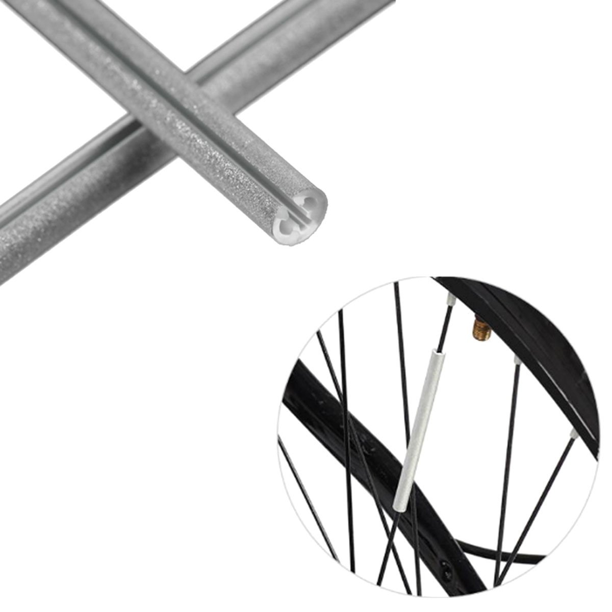 set 12 ornamente din material reflectorizant pentru spite bicicleta, culoare verde 4 Set 12 ornamente din material reflectorizant pentru spite bicicleta, culoare verde - imagine 4