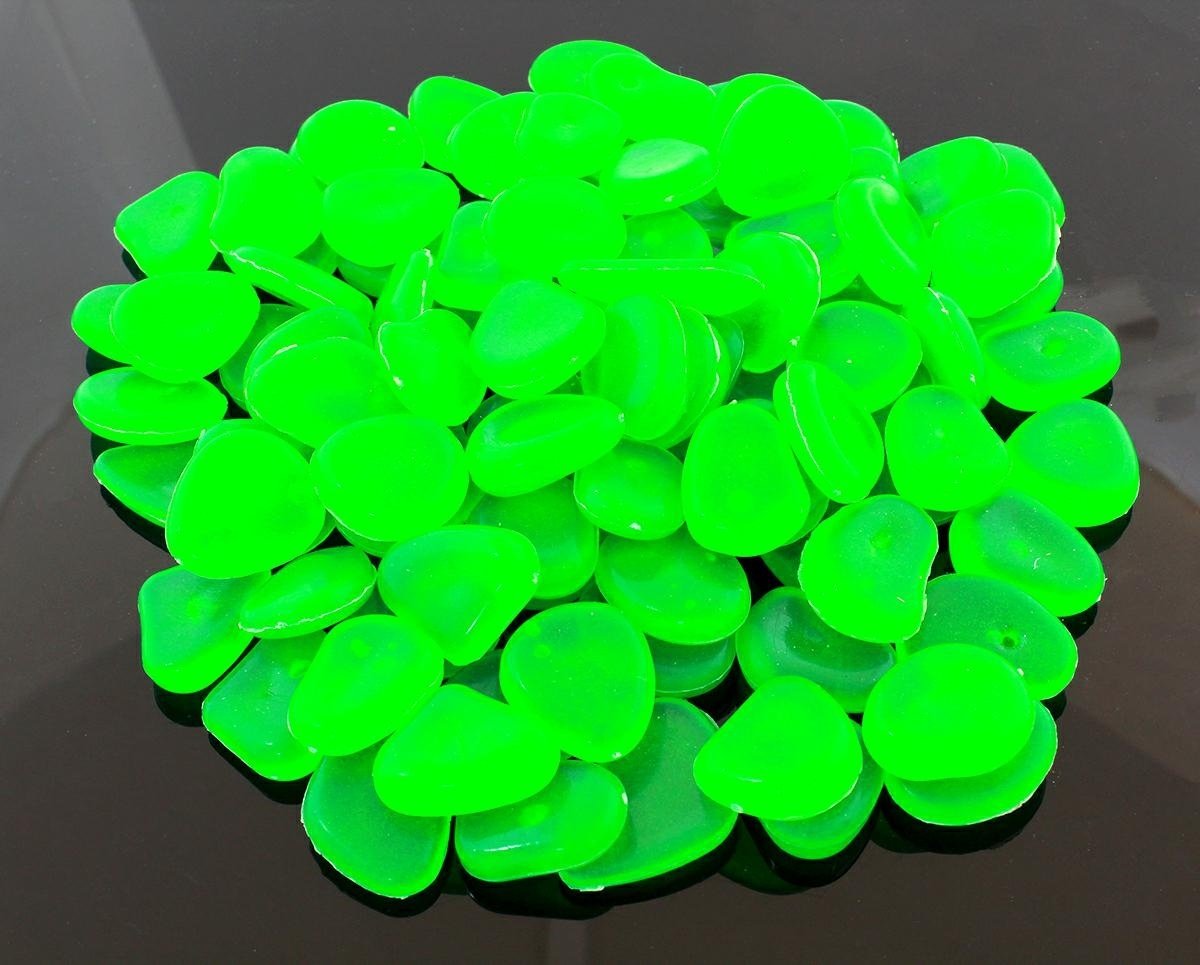 set 100 pietre decorative fluorescente, culoare verde, avx-ag653b 3 Set 100 pietre decorative fluorescente, culoare Verde, AVX-AG653B - imagine 3