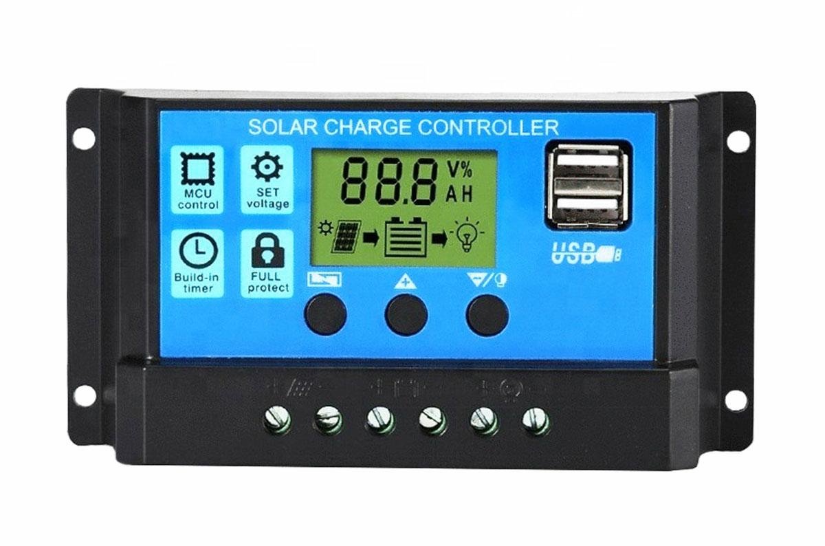controler/regulator de incarcare panou solar, 12 - 24v, 30a, mini dual usb 3 Controler/Regulator de incarcare panou solar, 12 - 24V, 30A, mini dual USB - imagine 3