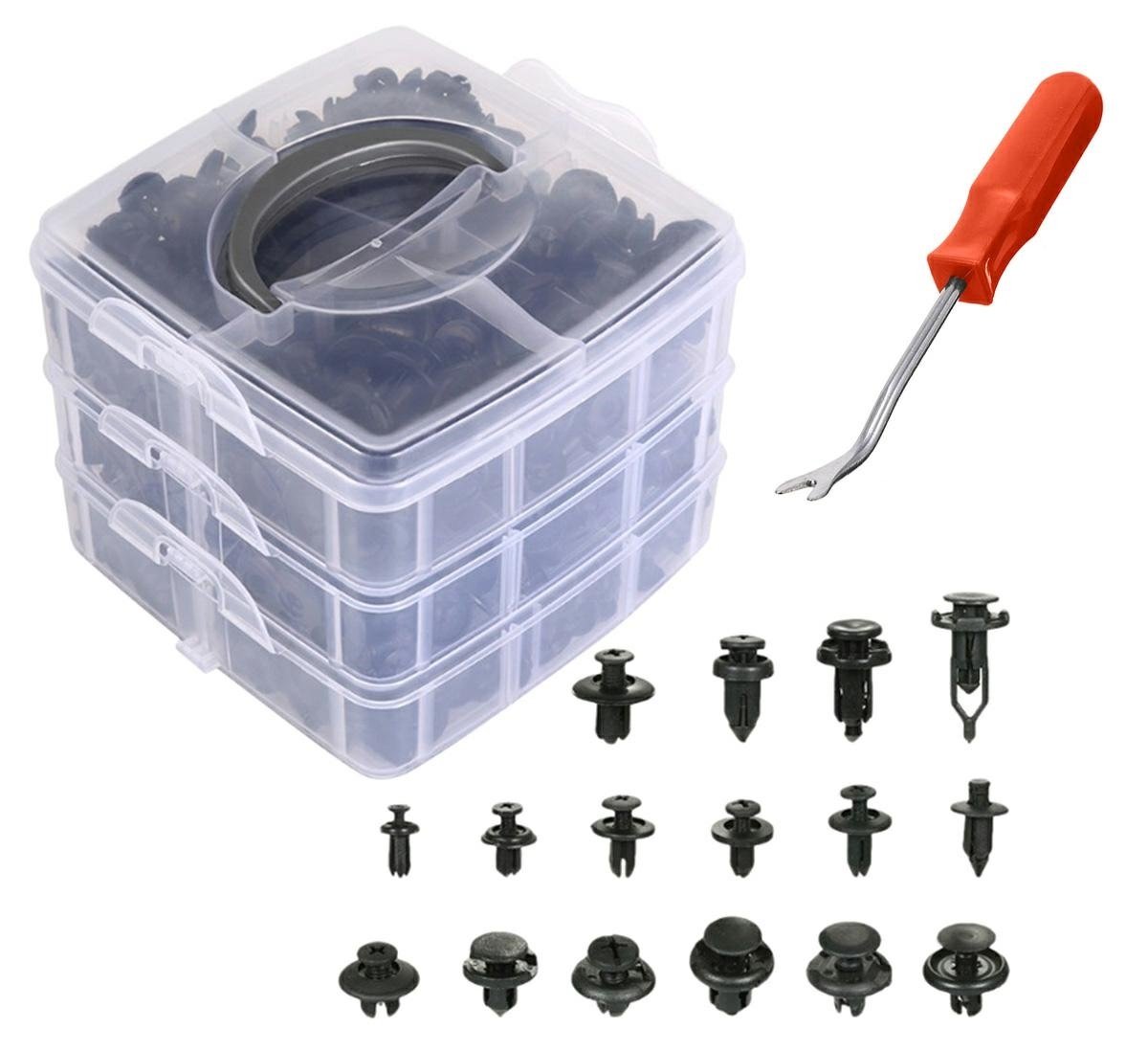 set 625 clipsuri auto universale pentru montaj cu extractor inclus 3 Set 625 clipsuri auto universale pentru montaj cu extractor inclus - imagine 3