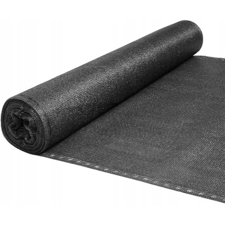 Plasa umbrire si intimitate pentru gard, 1.5m latime, 50m lungime, 135g densitate 90%, gri antracit