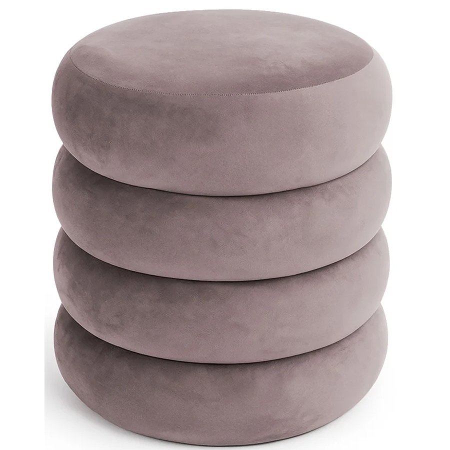 taburet tapitat snuggo cu spatiu de depozitare, velur, diametru 42 cm, inaltime 45 cm, roz pudrat 1 Taburet tapitat Snuggo cu spatiu de depozitare, velur, diametru 42 cm, inaltime 45 cm, roz pudrat
