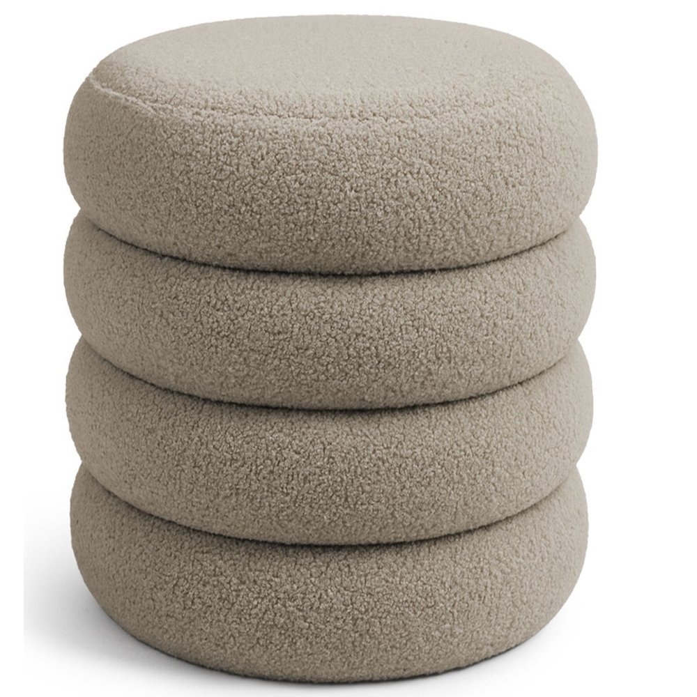 taburet tapitat snuggo cu spatiu de depozitare, velur, diametru 42 cm, inaltime 45 cm, maro mocha 1 Taburet tapitat Snuggo cu spatiu de depozitare, velur, diametru 42 cm, inaltime 45 cm, maro mocha