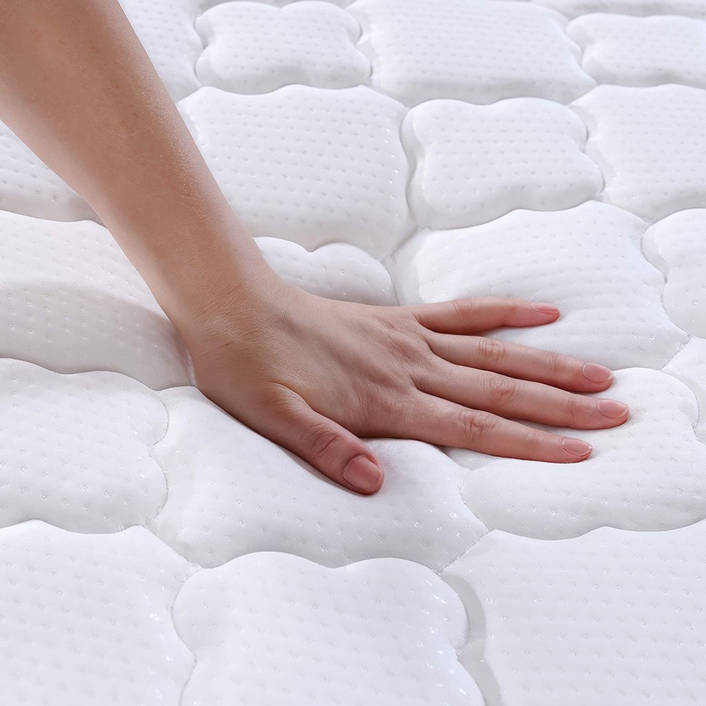 saltea cu arcuri si husa de protectie, 7 zone confort, duritate h3 medie, inaltime 24 cm, alb, 180x200 cm 4 Saltea cu arcuri si husa de protectie, 7 zone confort, duritate H3 medie, inaltime 24 cm, alb, 180x200 cm - imagine 4