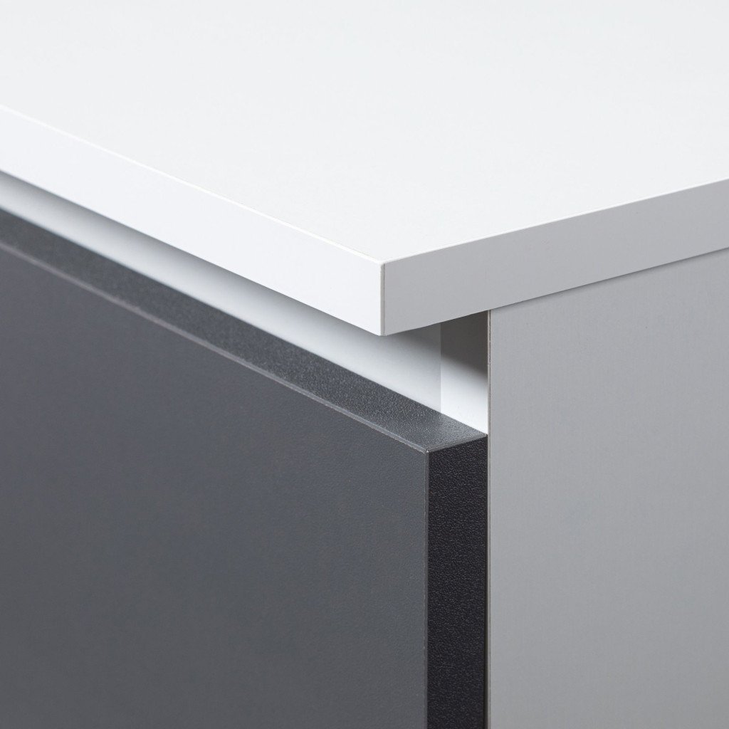 dulap pantofi cu 2 usi rabatabile, pal laminat 16 mm, 60x20x80 cm, alb si gri 4 Dulap pantofi cu 2 usi rabatabile, PAL laminat 16 mm, 60x20x80 cm, alb si gri - imagine 4
