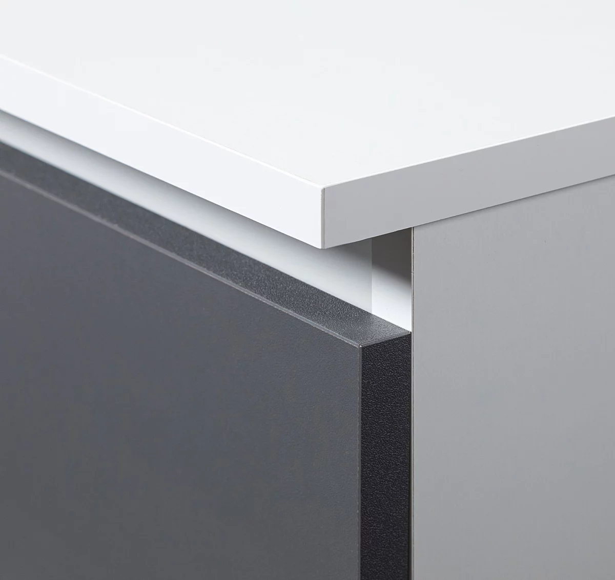 Dulap cu usa si 8 etajere, PAL laminat 16 mm, 80x35x180 cm, alb si gri 2 Dulap cu usa si 8 etajere, PAL laminat 16 mm, 80x35x180 cm, alb si gri - imagine 2