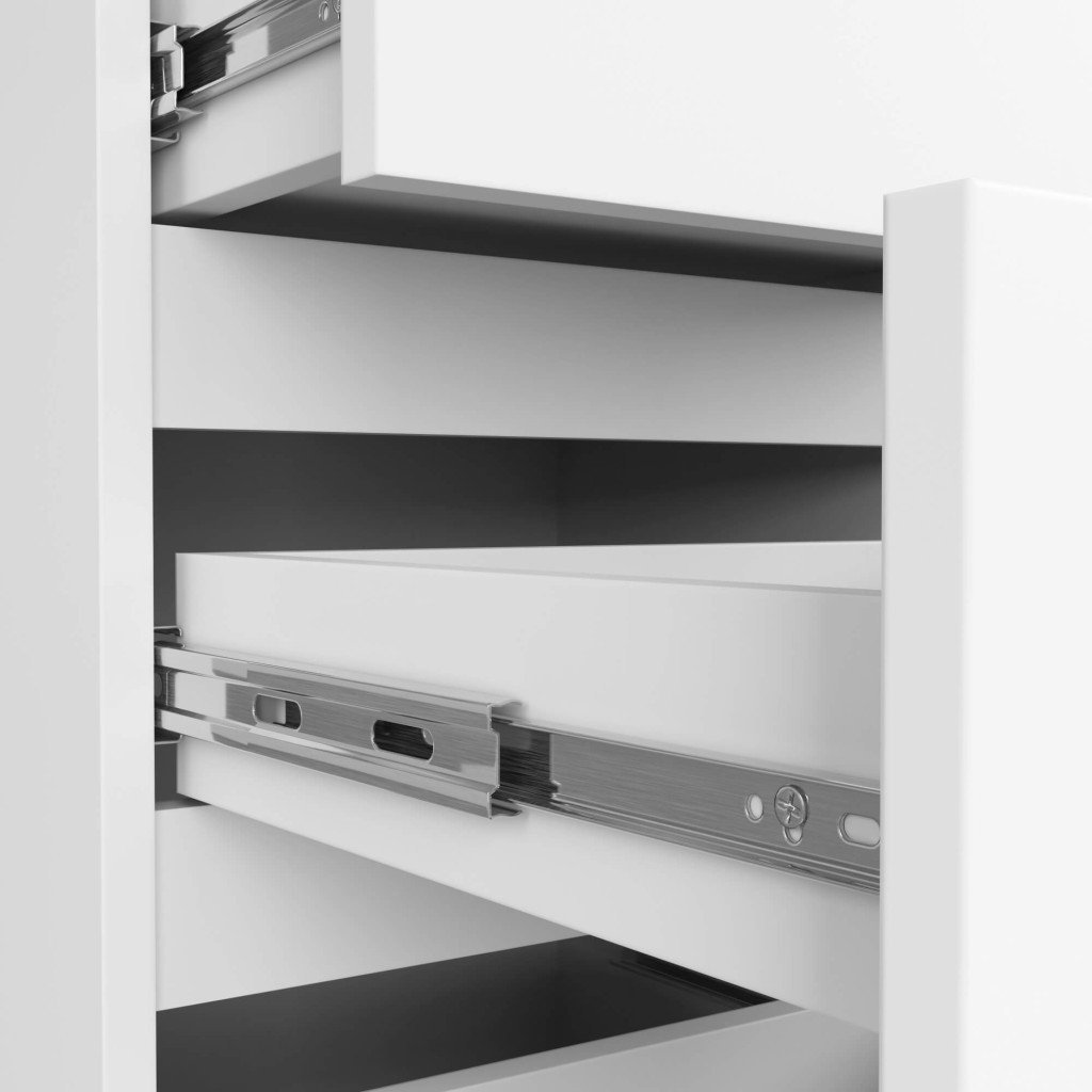 comoda cu 4 sertare, pal laminat 16mm, 40x35x74 cm, alb 4 Comoda cu 4 sertare, PAL laminat 16mm, 40x35x74 cm, alb - imagine 4