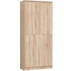 Dulap cu 8 etajere, PAL laminat 16 mm, 80x35x180 cm, stejar sonoma