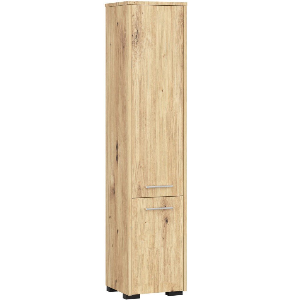 dulap baie tip coloana cu 2 usi si 5 rafturi, pal laminat, 30x30x140 cm, stejar artisan 1 Dulap baie tip coloana cu 2 usi si 5 rafturi, PAL laminat, 30x30x140 cm, stejar artisan