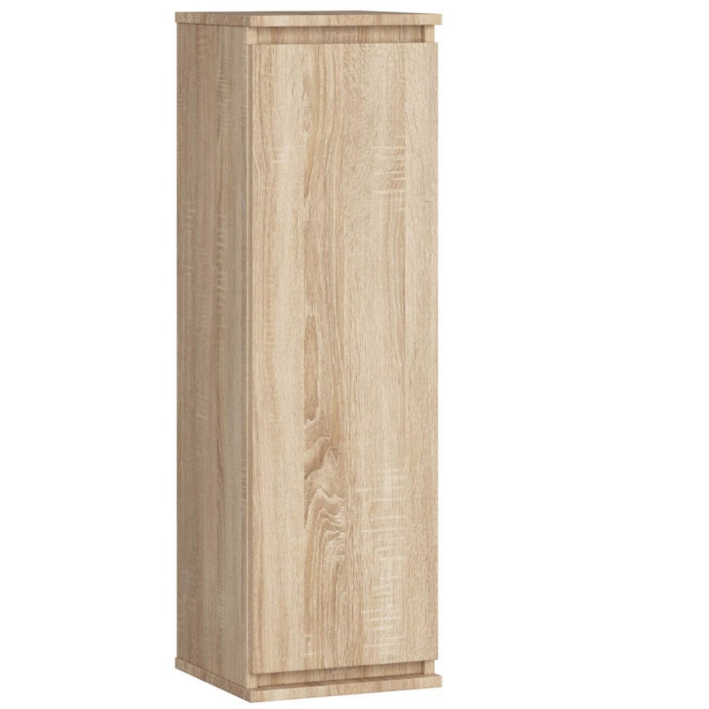 Dulap suspendat, cu usa si 3 rafturi interioare, PAL 16 mm, 30x30x99 cm, stejar sonoma