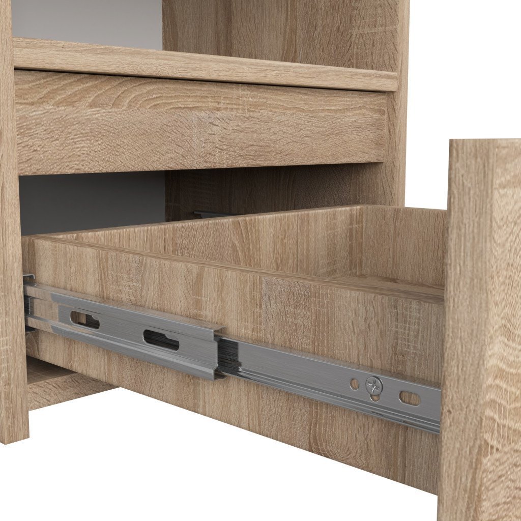 Noptiera cu 1 sertar, PAL laminat 16mm, 40x35x40 cm, stejar sonoma 3 Noptiera cu 1 sertar, PAL laminat 16mm, 40x35x40 cm, stejar sonoma - imagine 3