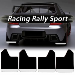 Set 4 Aparatori Noroi SPORT din cauciuc pentru autoturisme, universale,  model Silver, dimensiune 30 x 23cm