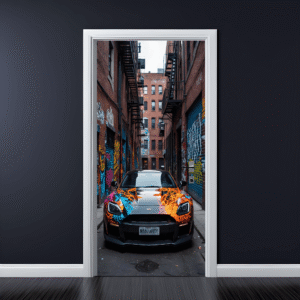 Folie imprimata color pentru decor Usa, dimensiune 200 x 90cm, model: AVX-DR03