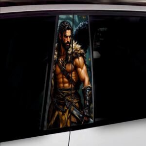 Set 2 stickere decorative pentru stalpii usilor, print autoadeziv de inalta rezolutie, dimensine 2 buc x 50 x 22 cm , cod: AVX-SSU-10