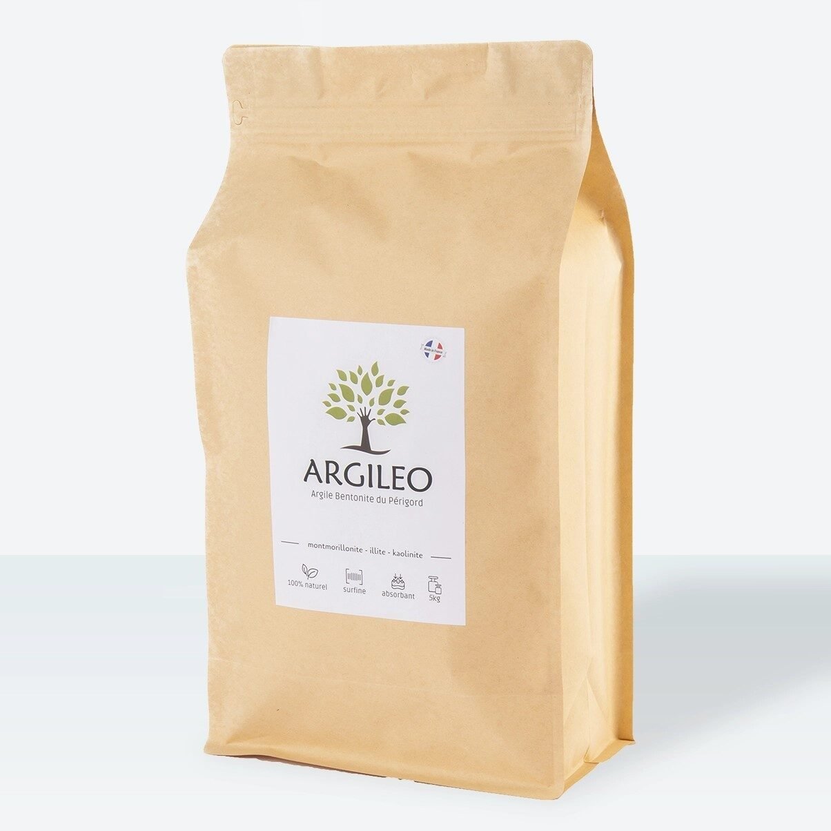 Argila alba bentonita pentru uz extern, 5KG, Argileo