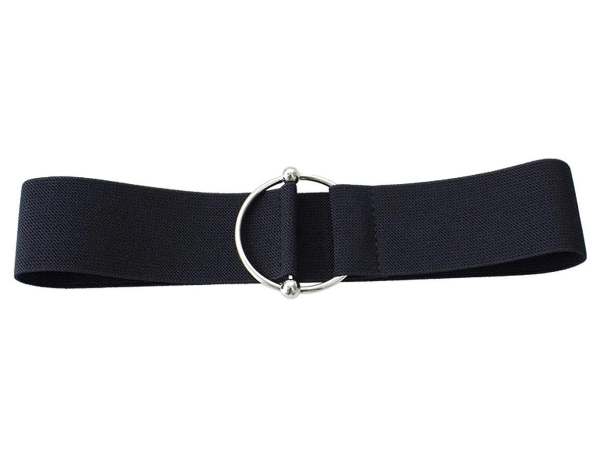 curea elastica pentru pantaloni de dama, culoare neagra, cu catarama metalica 4 Curea elastica pentru pantaloni de dama, culoare neagra, cu catarama metalica - imagine 4