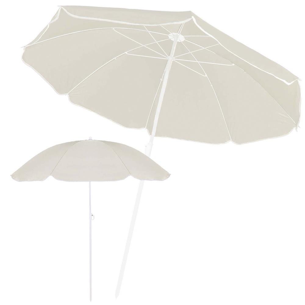umbrela de plaja pliabila cu inclinare reglabila, diametru 160 cm, bej 4 Umbrela de plaja pliabila cu inclinare reglabila, diametru 160 cm, bej - imagine 4