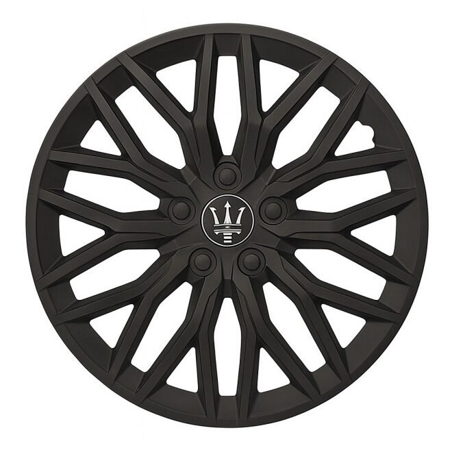Set 4 capace roti VELAR Black Core, design Sportiv cu accente negre, ABS rezistent, Universal, pentru jante R16