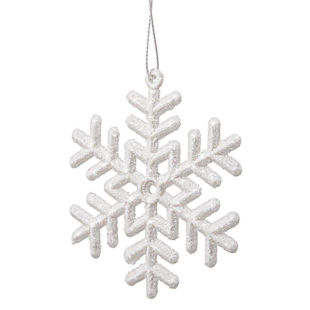 decoratiune brad fulg de zapada, set 3 bucati, 8cm, alb 4 Decoratiune brad fulg de zapada, set 3 bucati, 8cm, alb - imagine 4