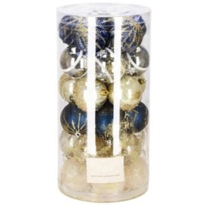 Set globuri de Craciun cu modele de sarbatori, 30 bucati, 6cm, multicolor