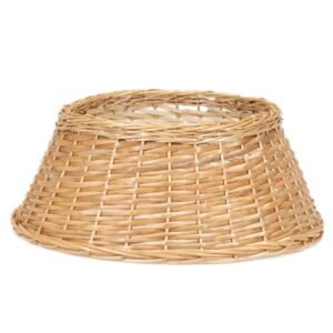 Protectie suport brad Craciun din impletitura, 58×24 cm, maro deschis