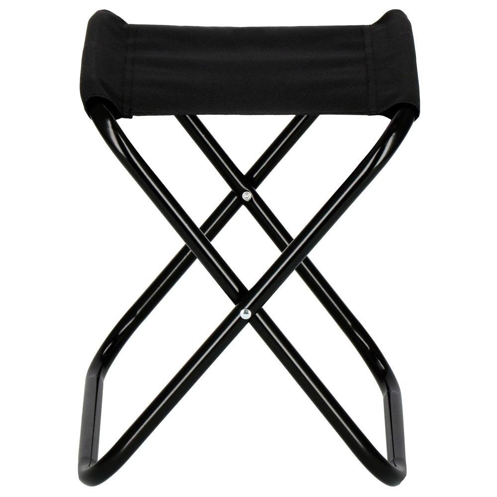 scaun pliabil pentru camping sau pescuit, cadru metalic, maxim 100 kg, 26x26x34 cm, negru 1 Scaun pliabil pentru camping sau pescuit, cadru metalic, maxim 100 kg, 26x26x34 cm, negru