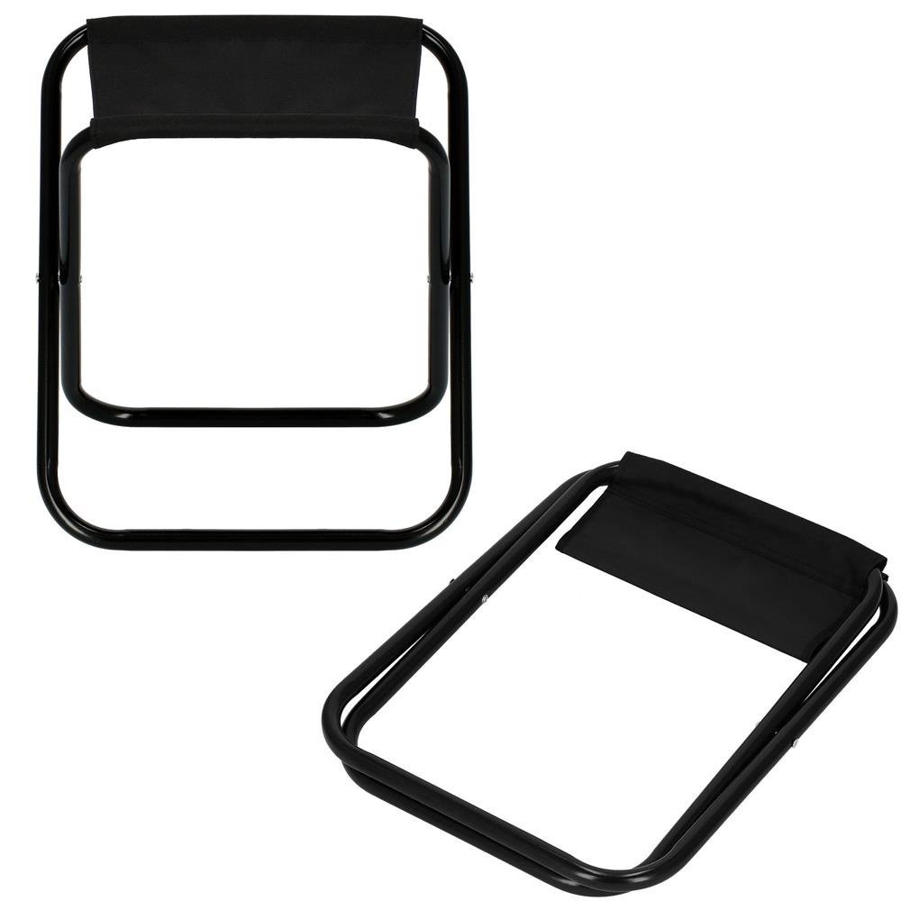 scaun pliabil pentru camping sau pescuit, cadru metalic, maxim 100 kg, 26x26x34 cm, negru 4 Scaun pliabil pentru camping sau pescuit, cadru metalic, maxim 100 kg, 26x26x34 cm, negru - imagine 4