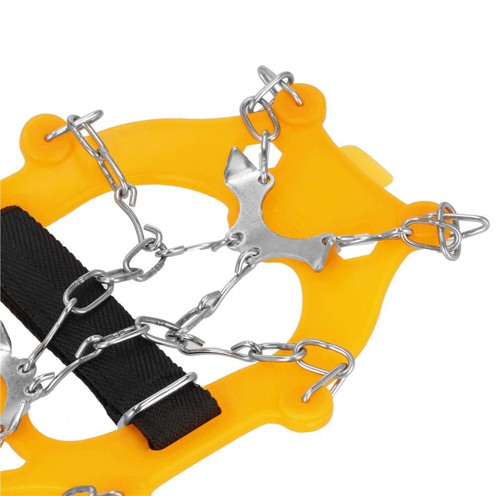 Crampoane antiderapante pentru incaltaminte, marimea M 36-40, cu 8 pini, otel si TPE, galben 4 Crampoane antiderapante pentru incaltaminte, marimea M 36-40, cu 8 pini, otel si TPE, galben - imagine 4