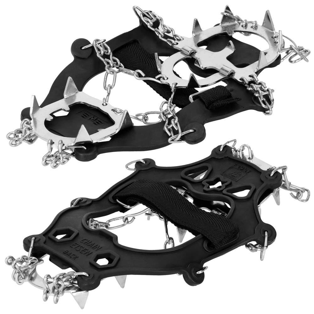 Crampoane antiderapante pentru incaltaminte, marimea M 36-40, cu 13 pini, otel si TPE, negru 1 Crampoane antiderapante pentru incaltaminte, marimea M 36-40, cu 13 pini, otel si TPE, negru