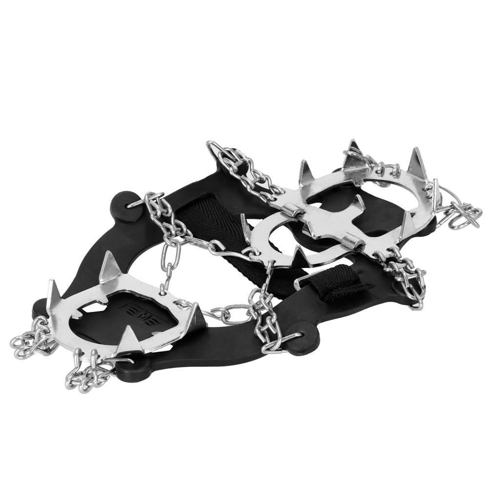 Crampoane antiderapante pentru incaltaminte, marimea M 36-40, cu 13 pini, otel si TPE, negru 4 Crampoane antiderapante pentru incaltaminte, marimea M 36-40, cu 13 pini, otel si TPE, negru - imagine 4